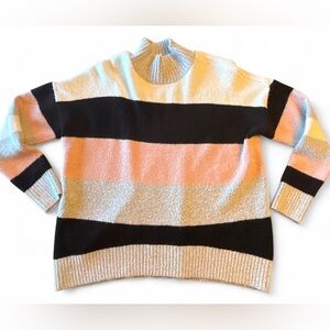 Romeo + Juliet Couture Colorblock Mock Neck Sweater Women’s Large